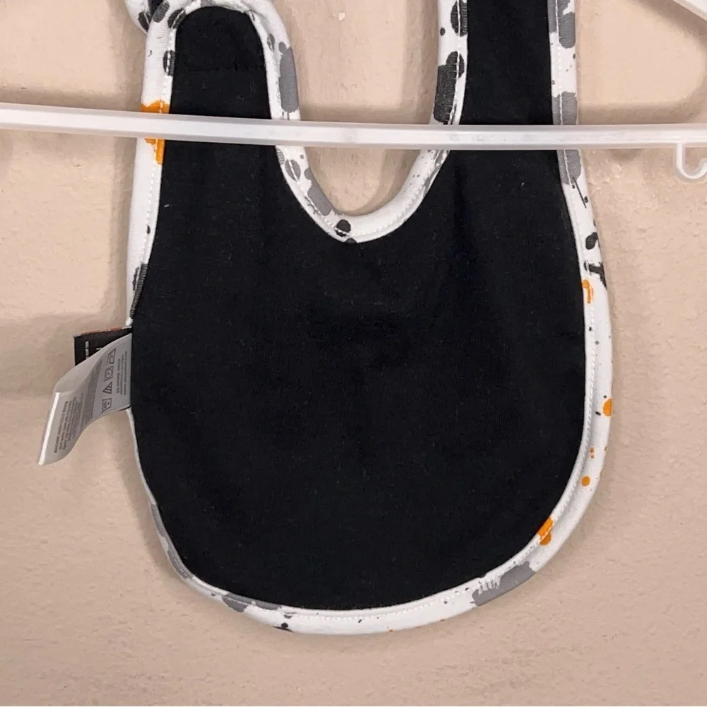 Harley Davidson Baby Bib Collectible Biker Motorcycle Gift Black Orange White